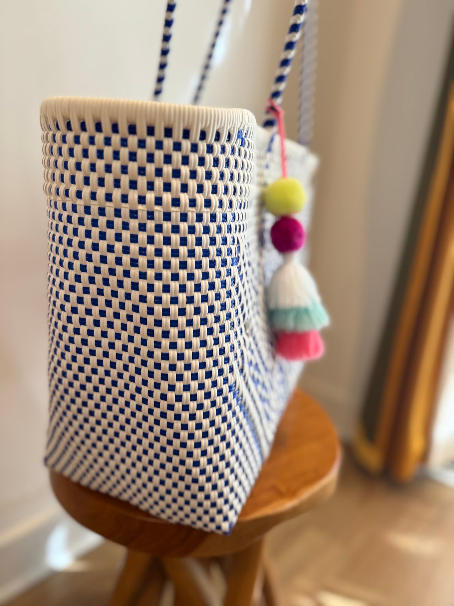 Playa Grande Tote | Azure Chevron