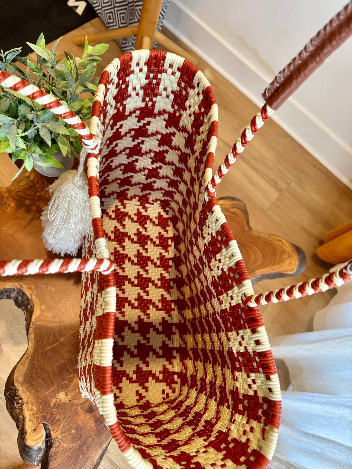 Camila Tote Bag w/ Leather Straps   | Large