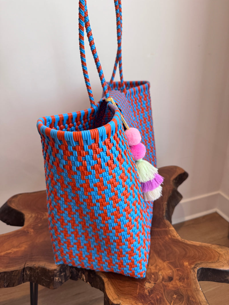 Classic Tote | Sunset Azul Geometric with Latch