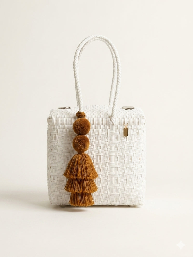 Mini Basket | White Sierra Diamond Weave