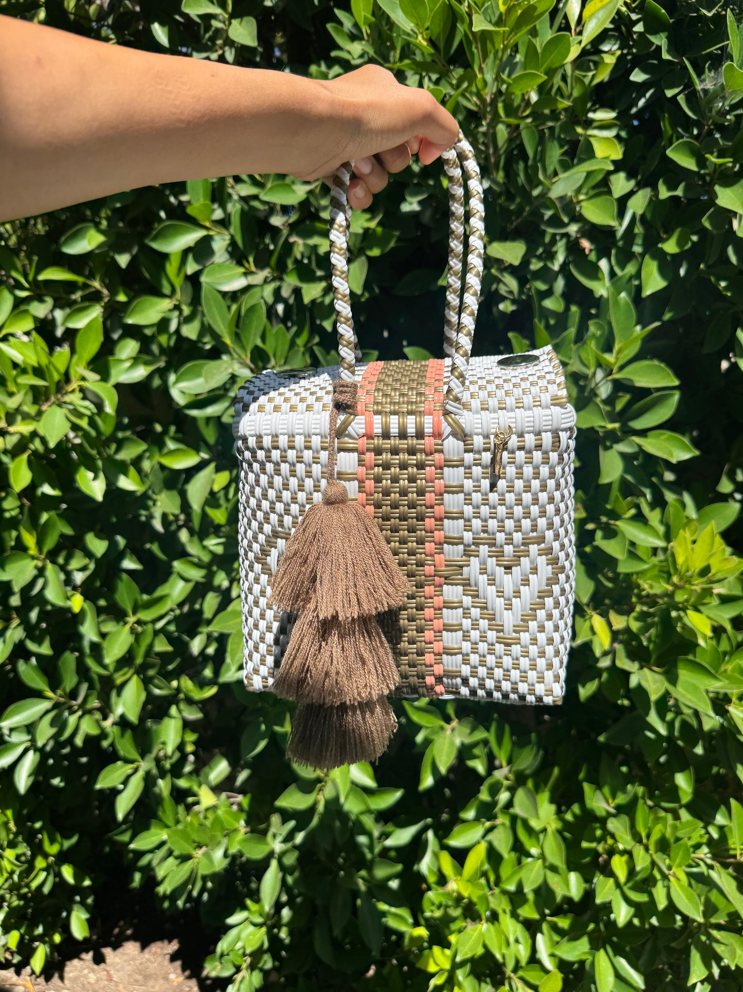Mini Basket | Peach Sand Hearts