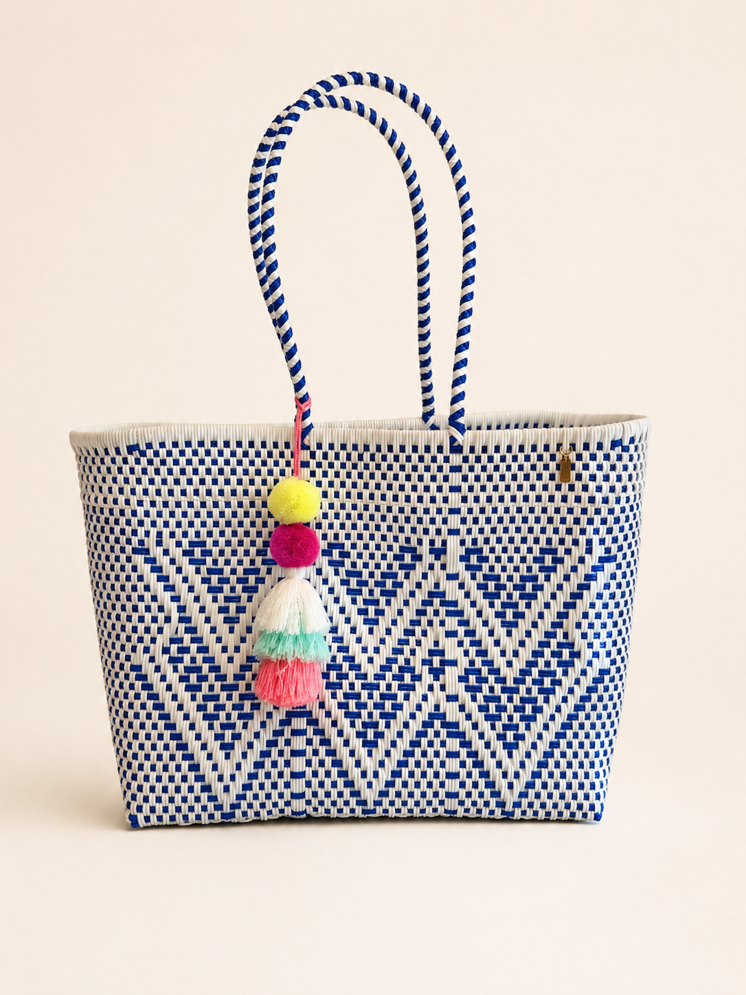 Playa Grande Tote  | Azure Chevron