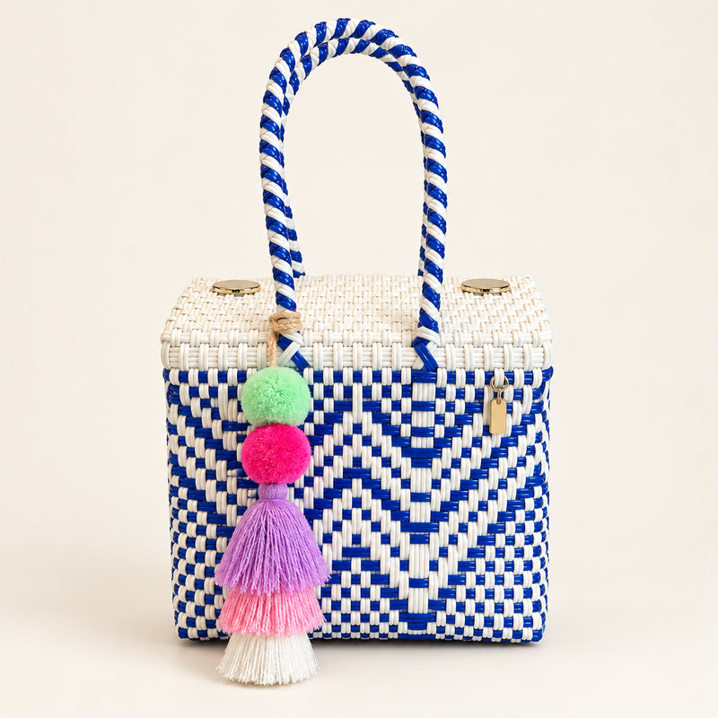 Mini Basket | Azure Cheveron