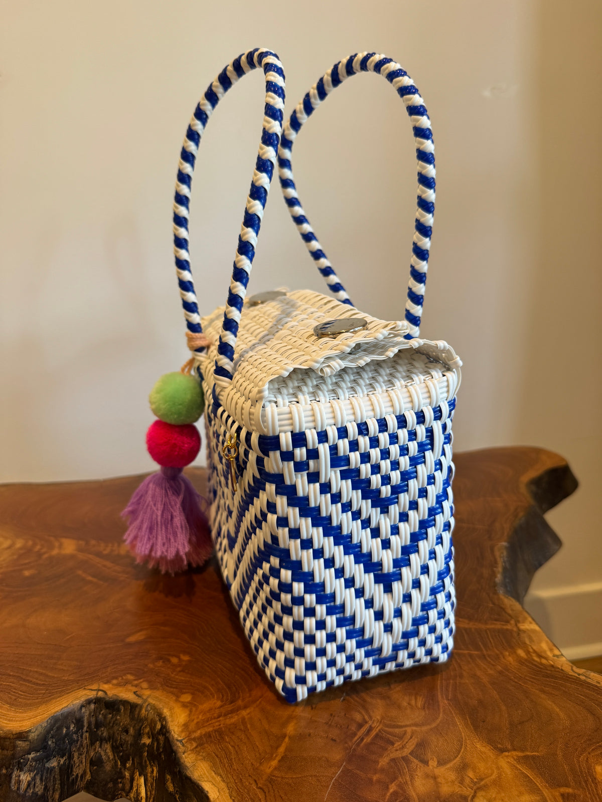Mini Basket | Azure Cheveron