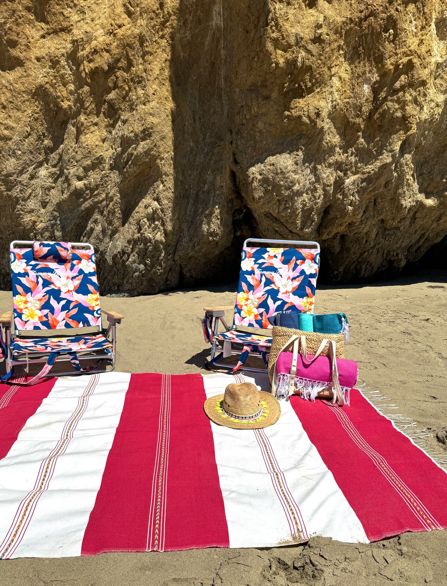 Handwoven Mexican Throw Blanket | Red