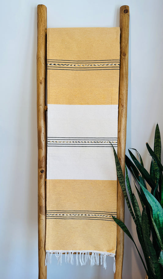 Carmen Handwoven Mexican Throw Blanket | Yellow
