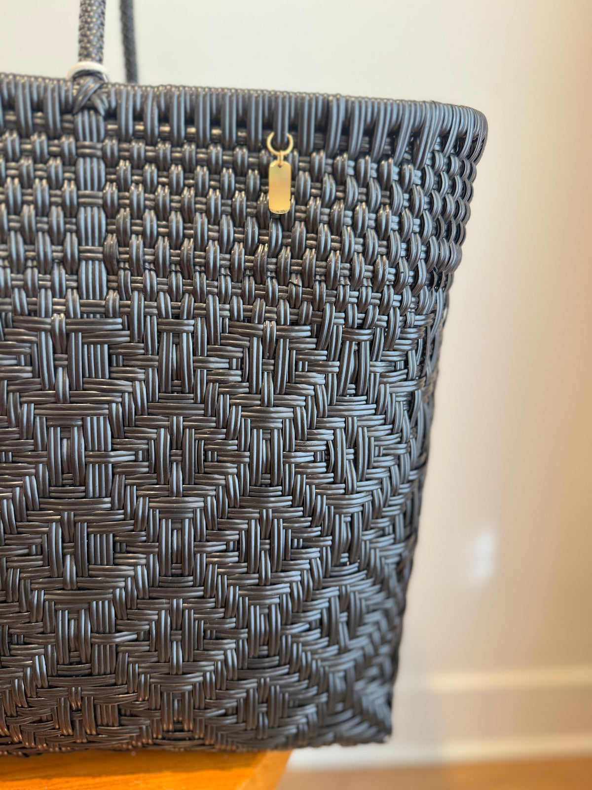 Playa Grande Tote | Black Sierra Diamond Weave