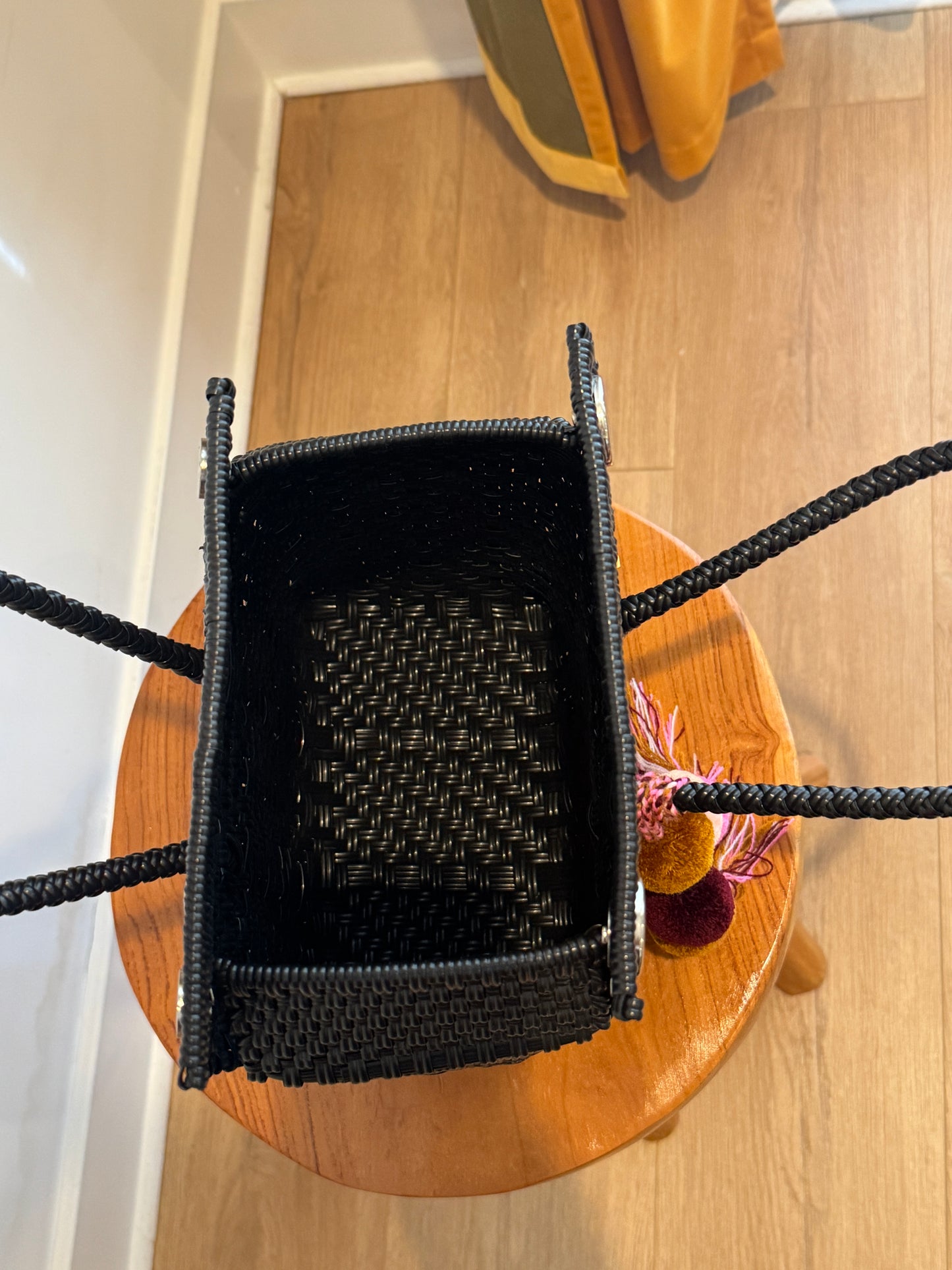 Mini Basket | Black Sierra Diamond Weave
