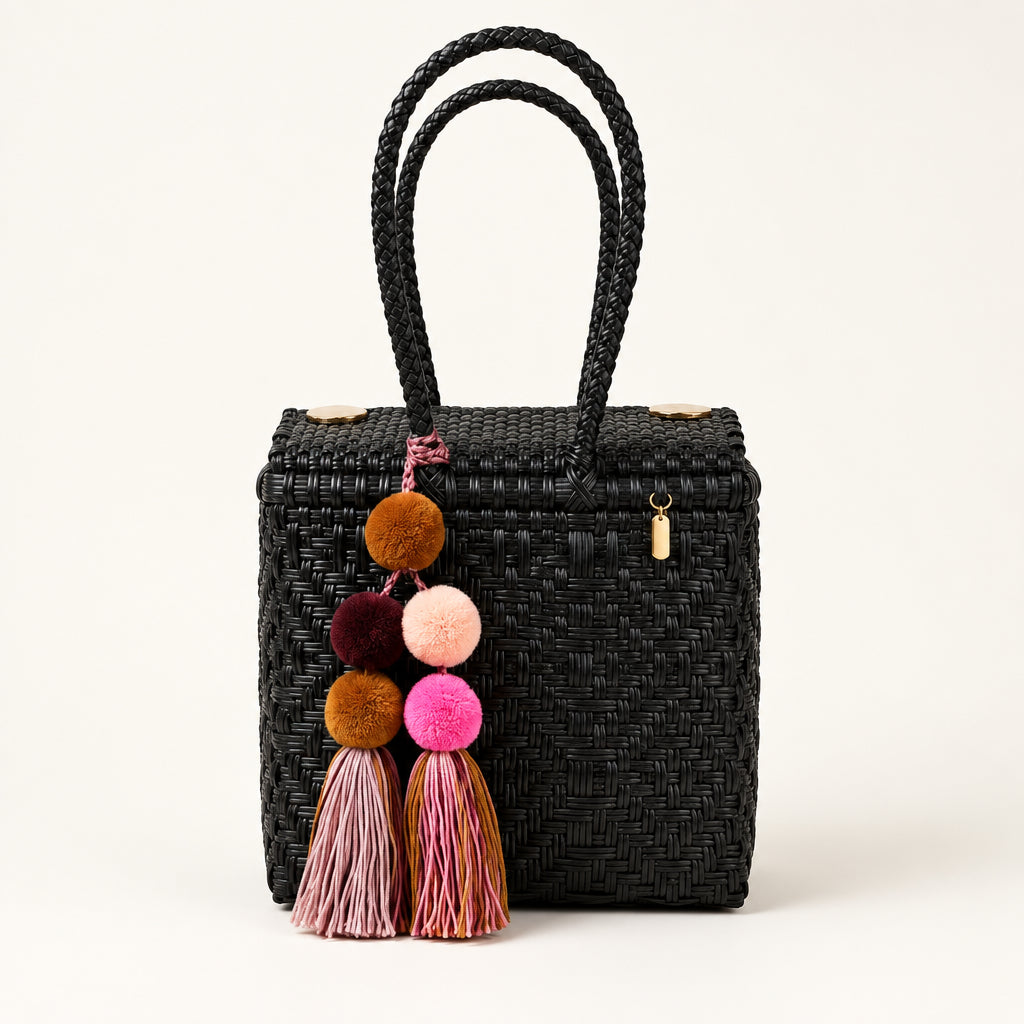 Mini Basket | Black Sierra Diamond Weave