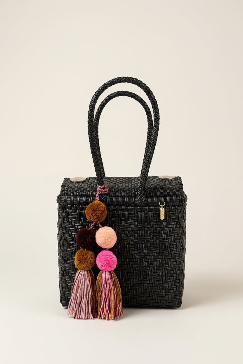 Mini Basket | Black Sierra Diamond Weave