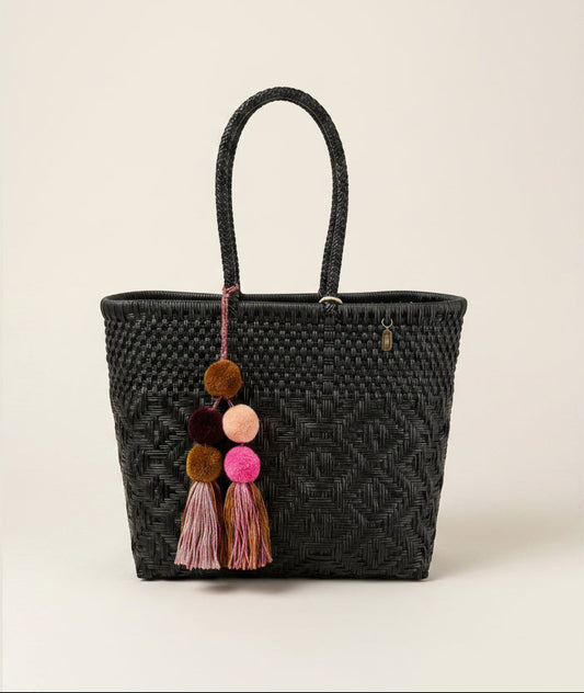 Classic Tote  | Black Sierra Diamond Weave