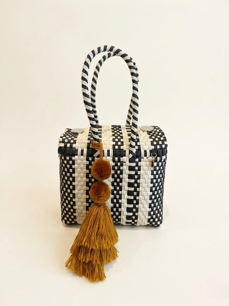 Mini Basket | Onyx and Bone Camino Stripe
