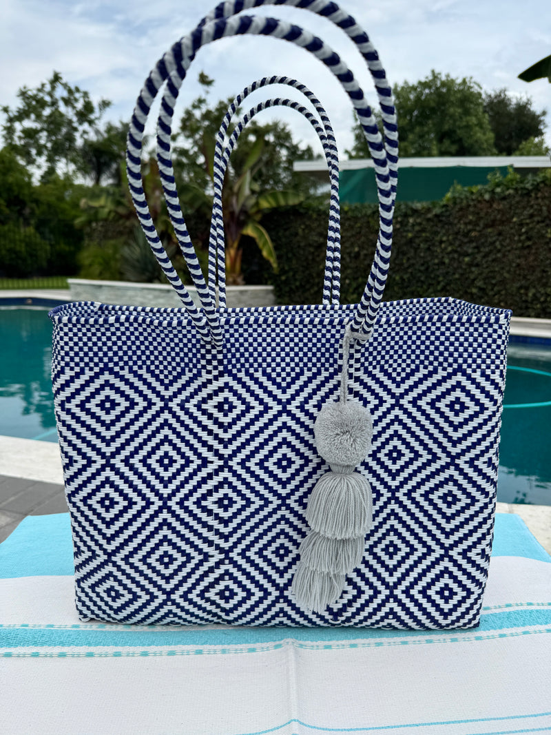 Valentina Mercado Tote | Pacific Blue Alta Weave