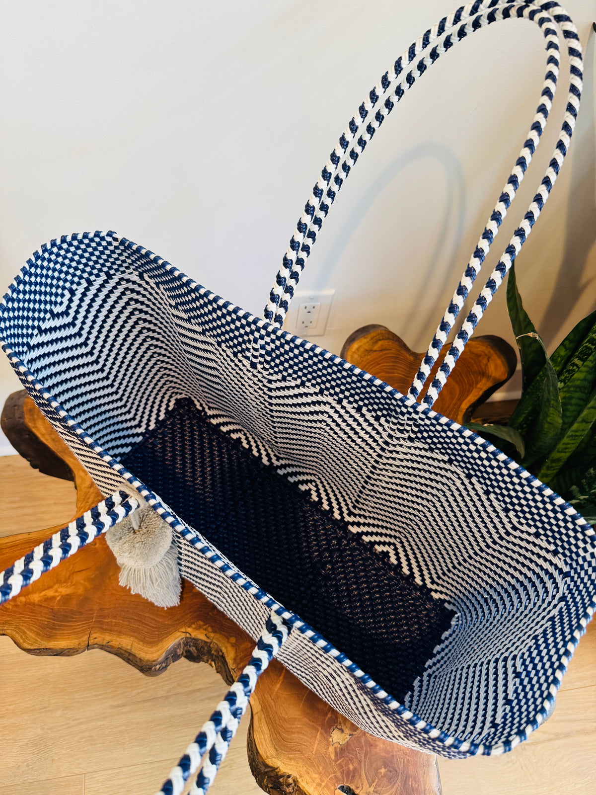 Valentina Mercado Tote | Pacific Blue Chevron