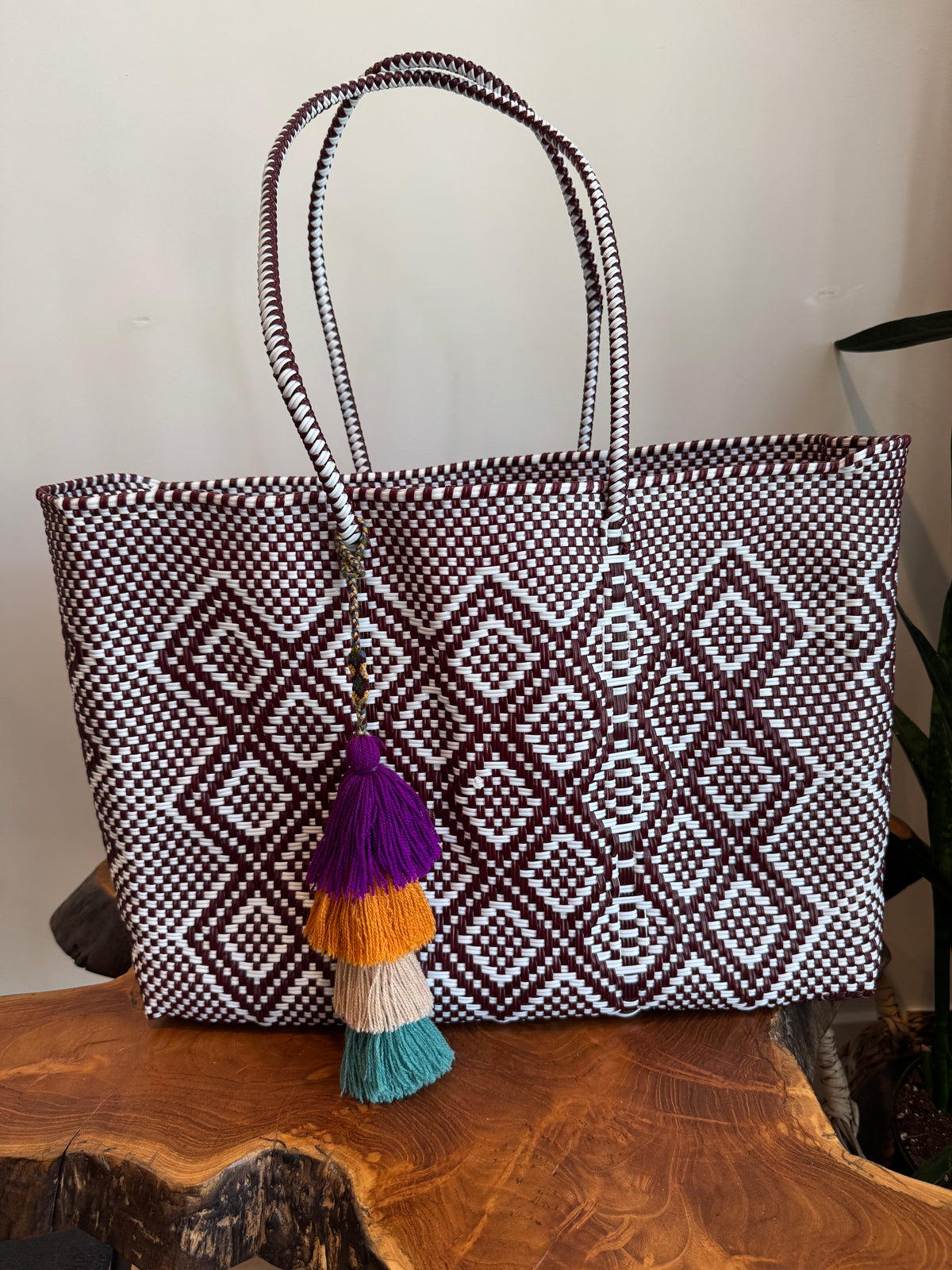 Valentina Mercado Tote Bag | Sangria Heritage Weave