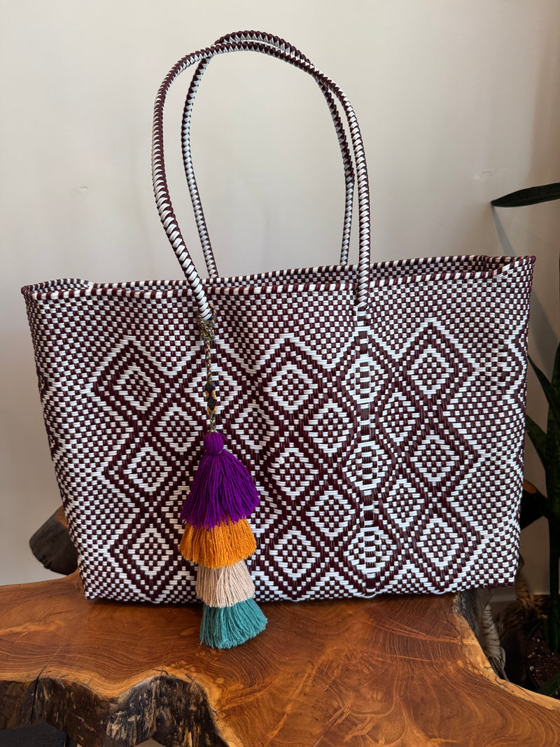 Valentina Mercado Tote Bag | Sangria Heritage Weave