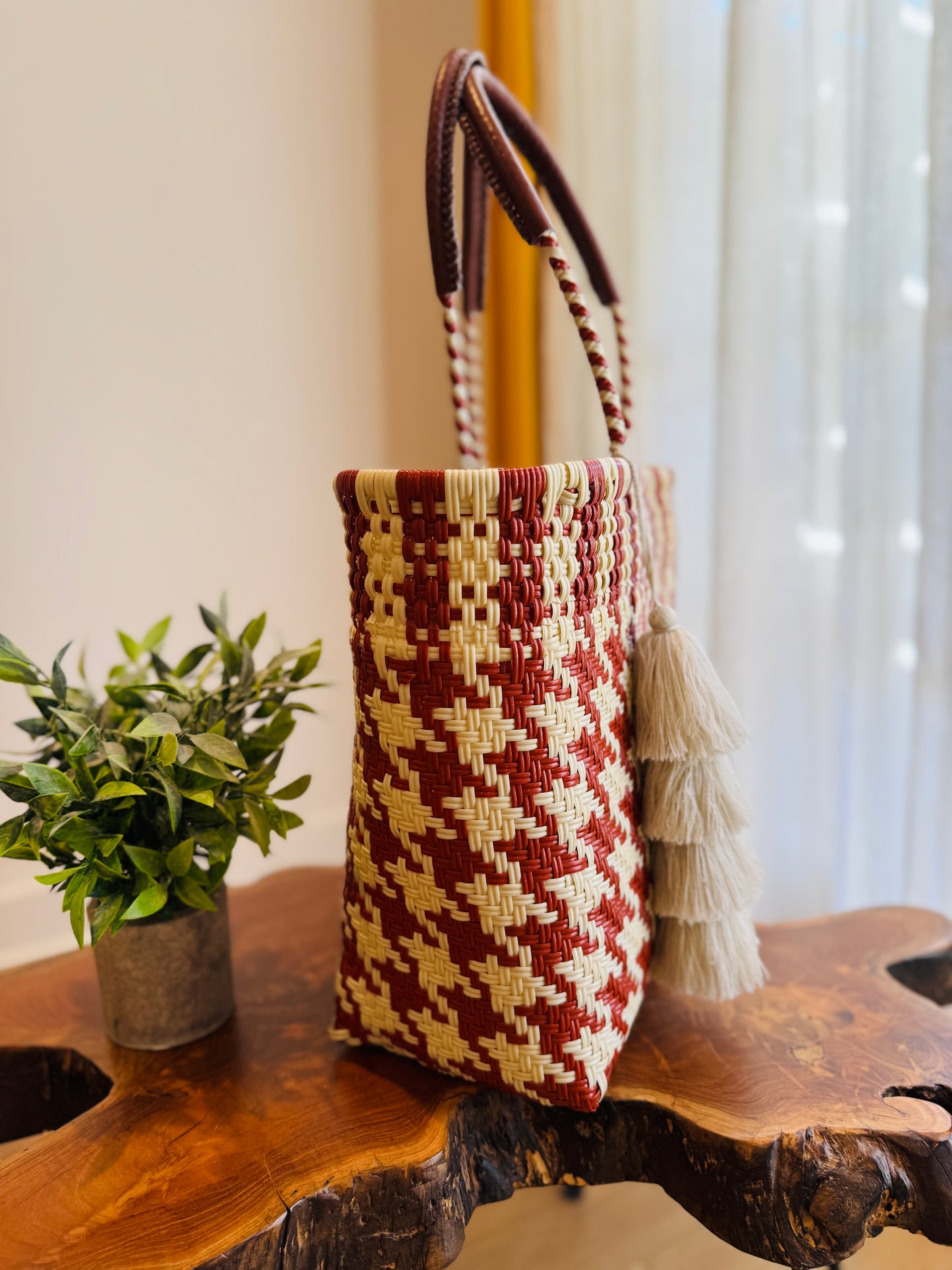 Camila Tote Bag w/ Leather Straps   | Large