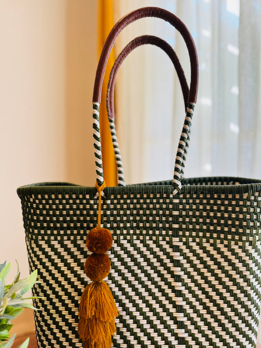 Camila Tote Bag w/ Leather Straps  | Large