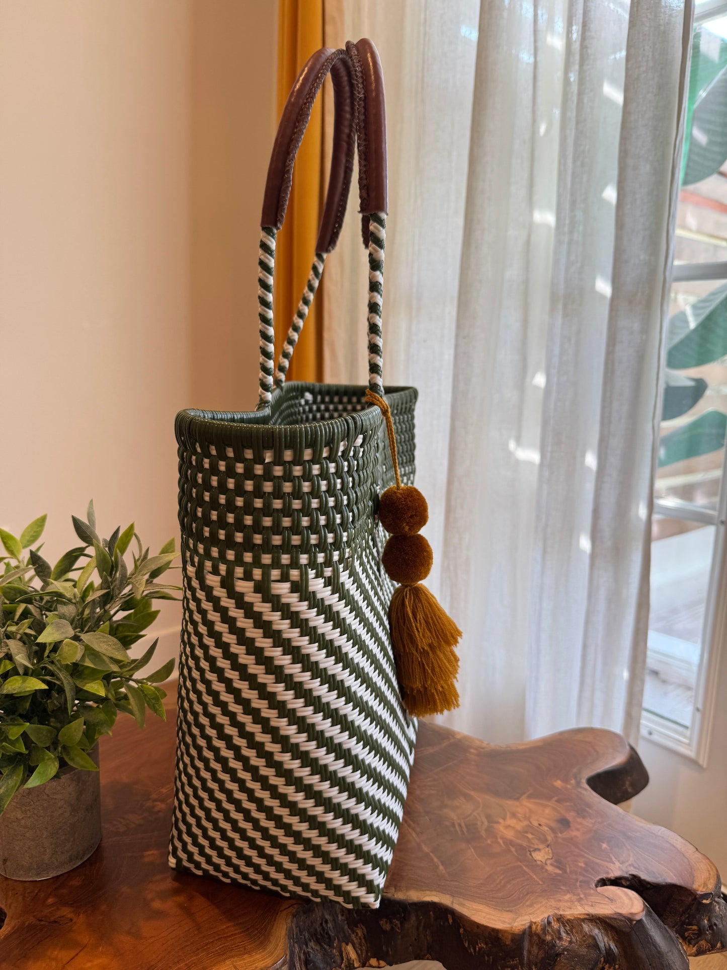 Camila Tote Bag w/ Leather Straps  | Large