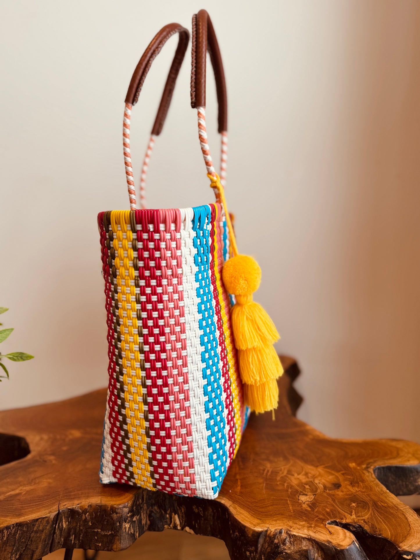 Camila Tote Bag w/ Leather Straps   | Large