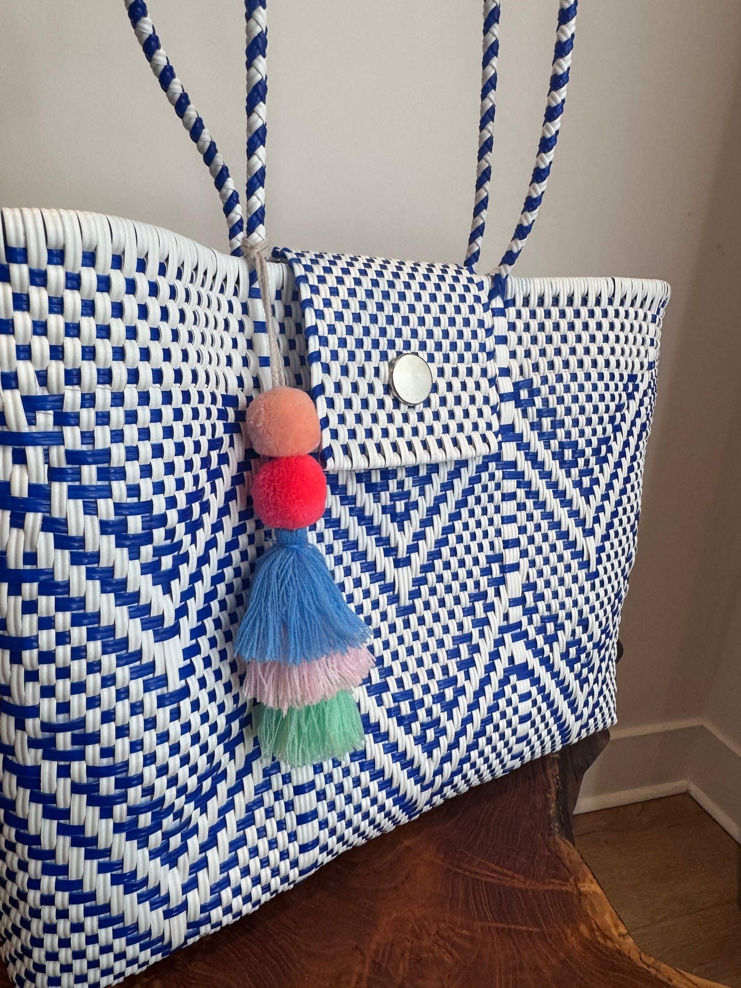 Playa Grande Tote  | Azure Chevron