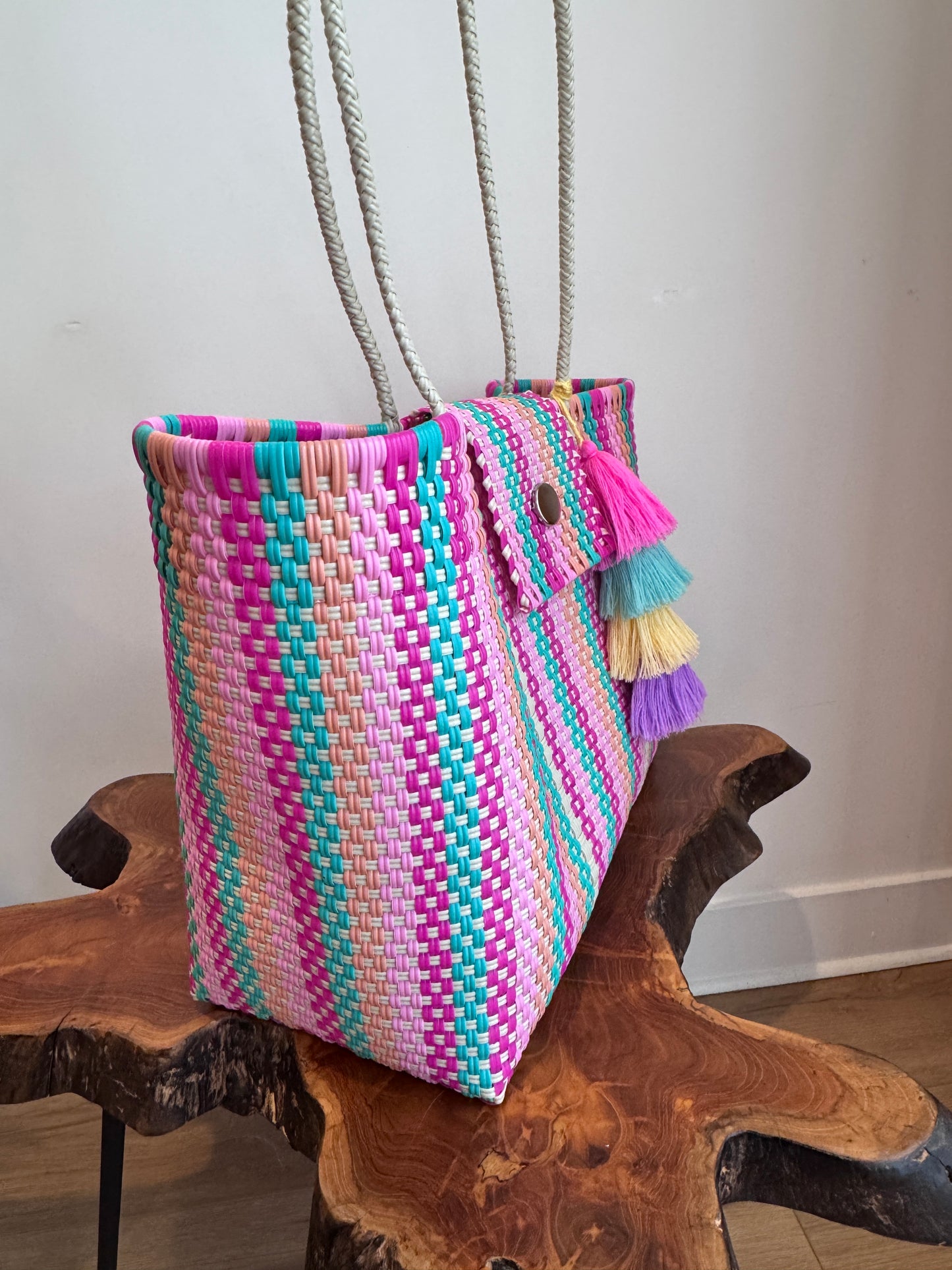 Playa Grande Tote  | Fiesta Stripe