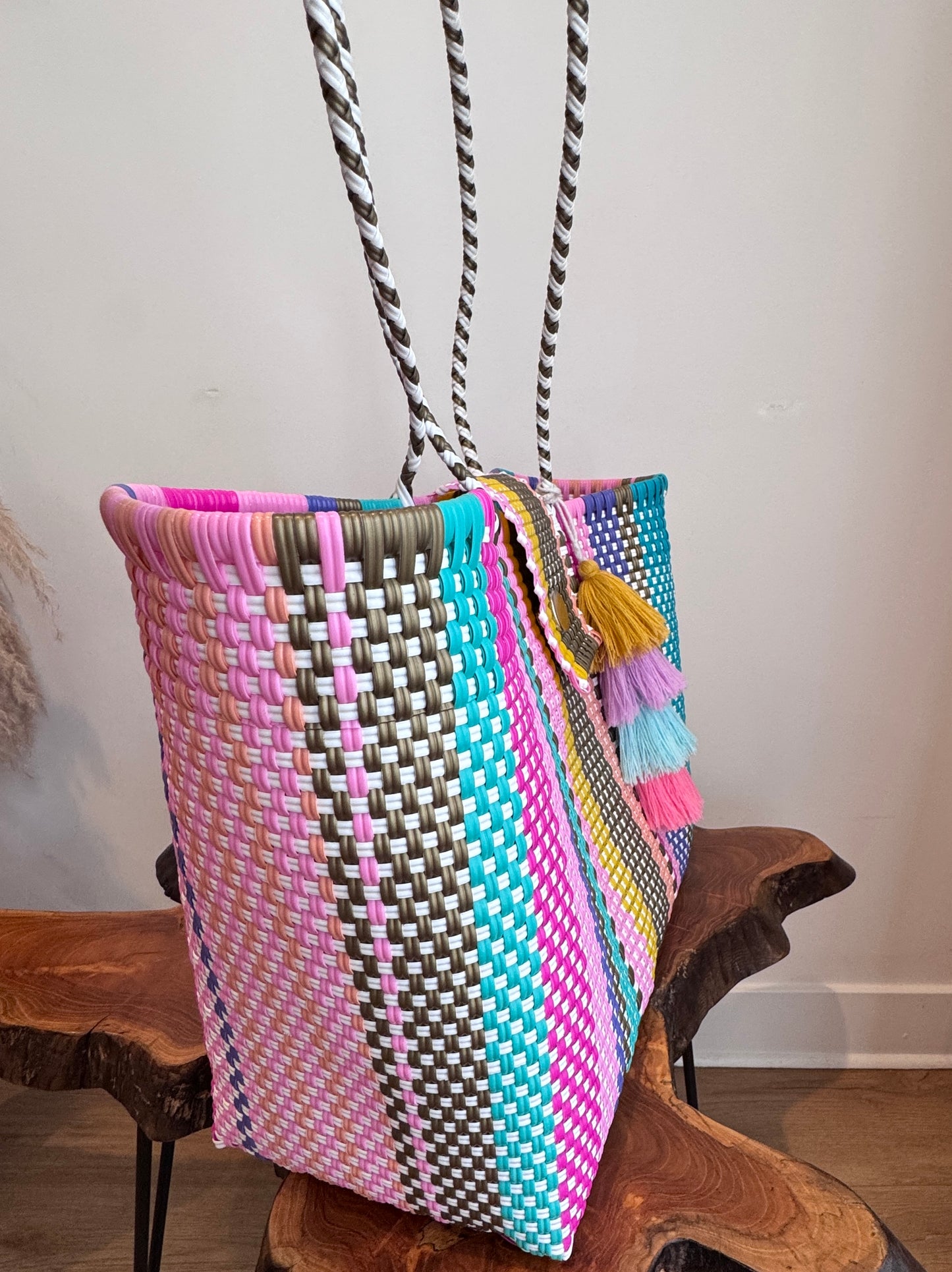 Playa Grande Tote  | Confetti Stripe