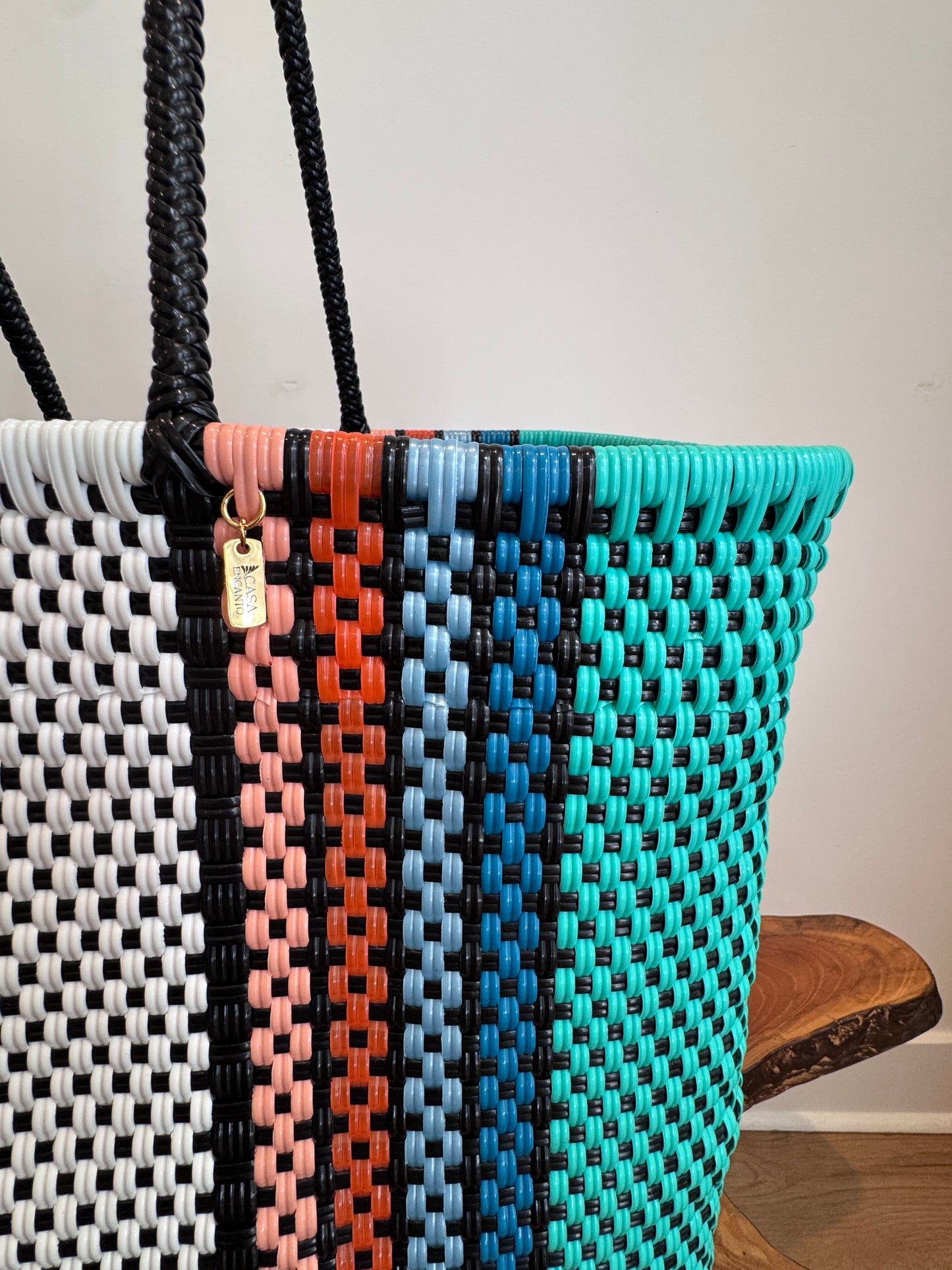 Playa Grande Tote | Coral Reef Stripe