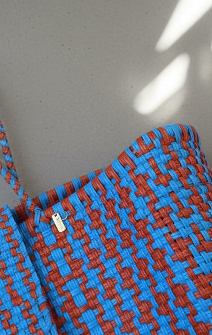 Playa Grande Tote | Sunset Azul Geometric