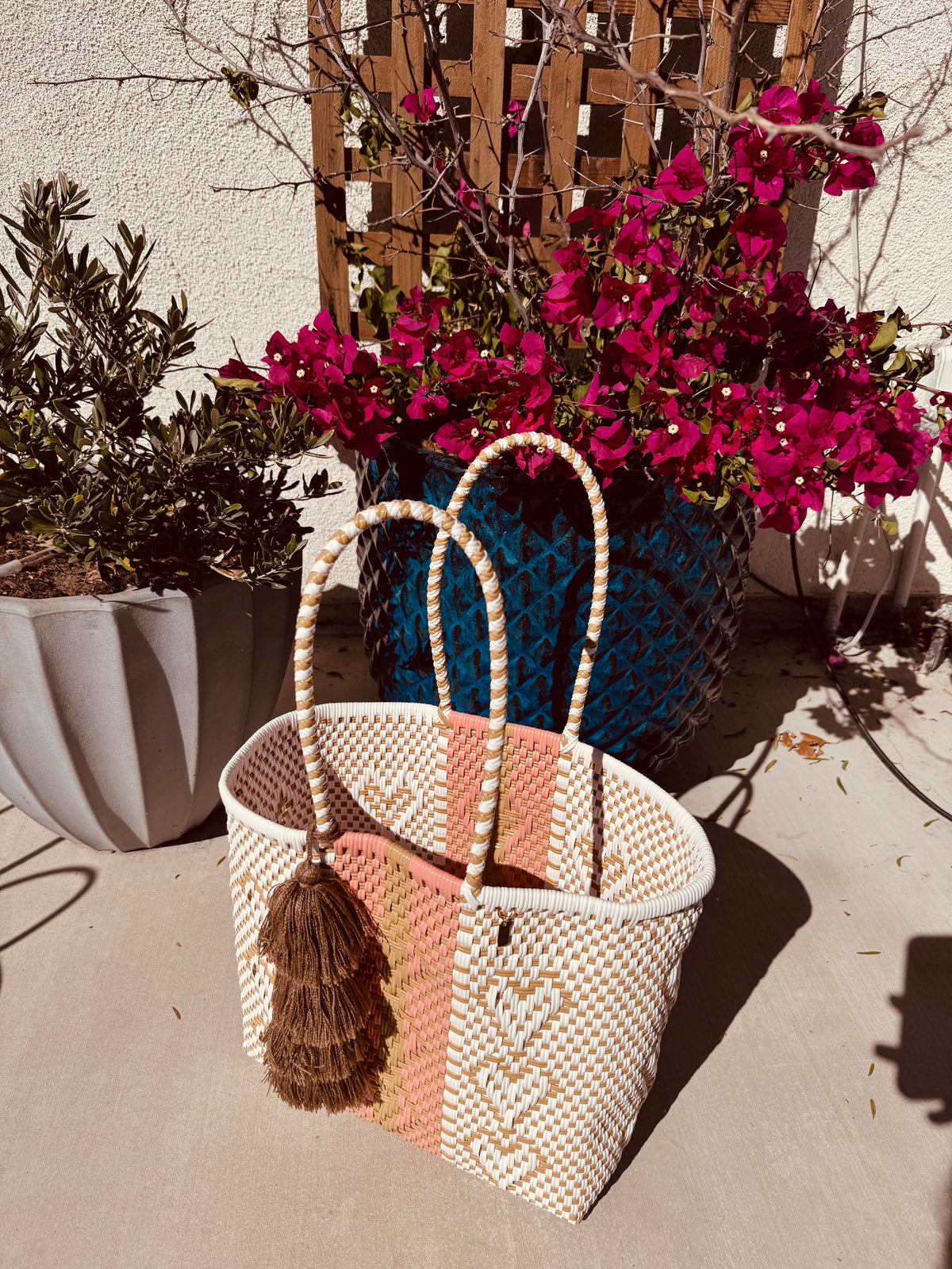 Classic Tote | Peach Sand Hearts