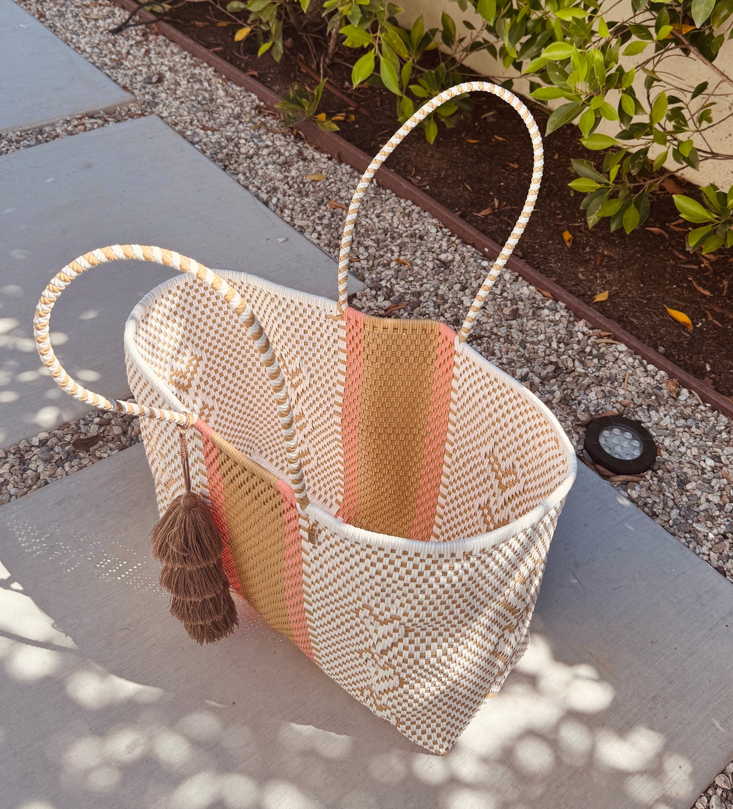 Playa Grande Tote  | Peach Sand Hearts