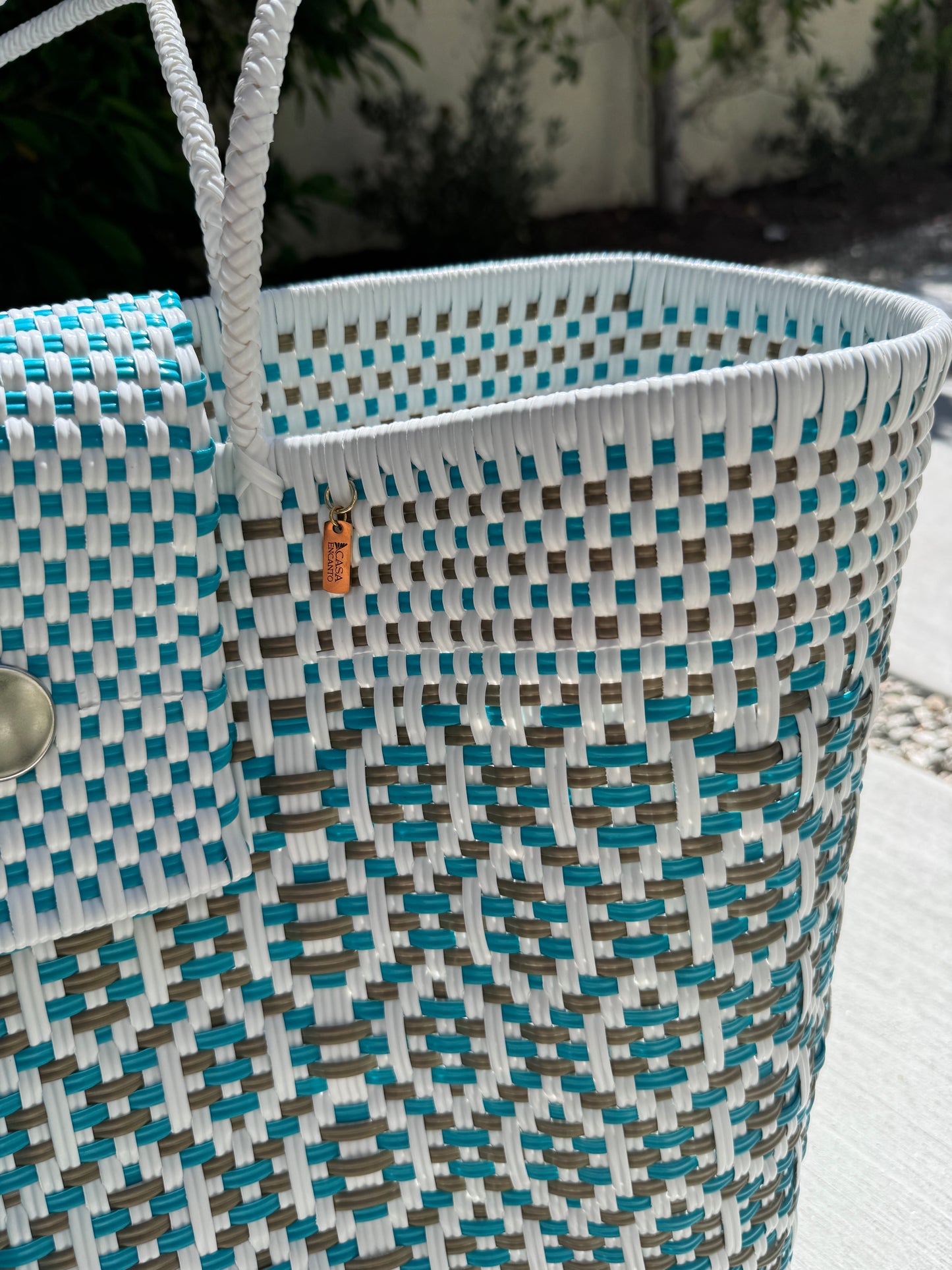 Playa Grande Tote  | Coastal Blue Sierra Weave