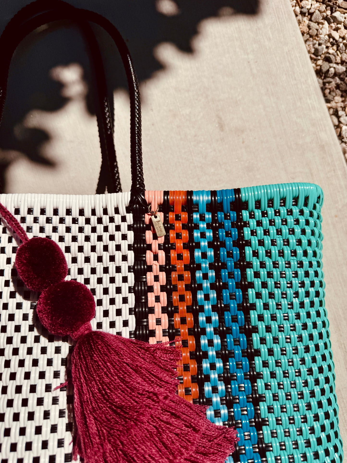 Playa Grande Tote | Coral Reef Stripe