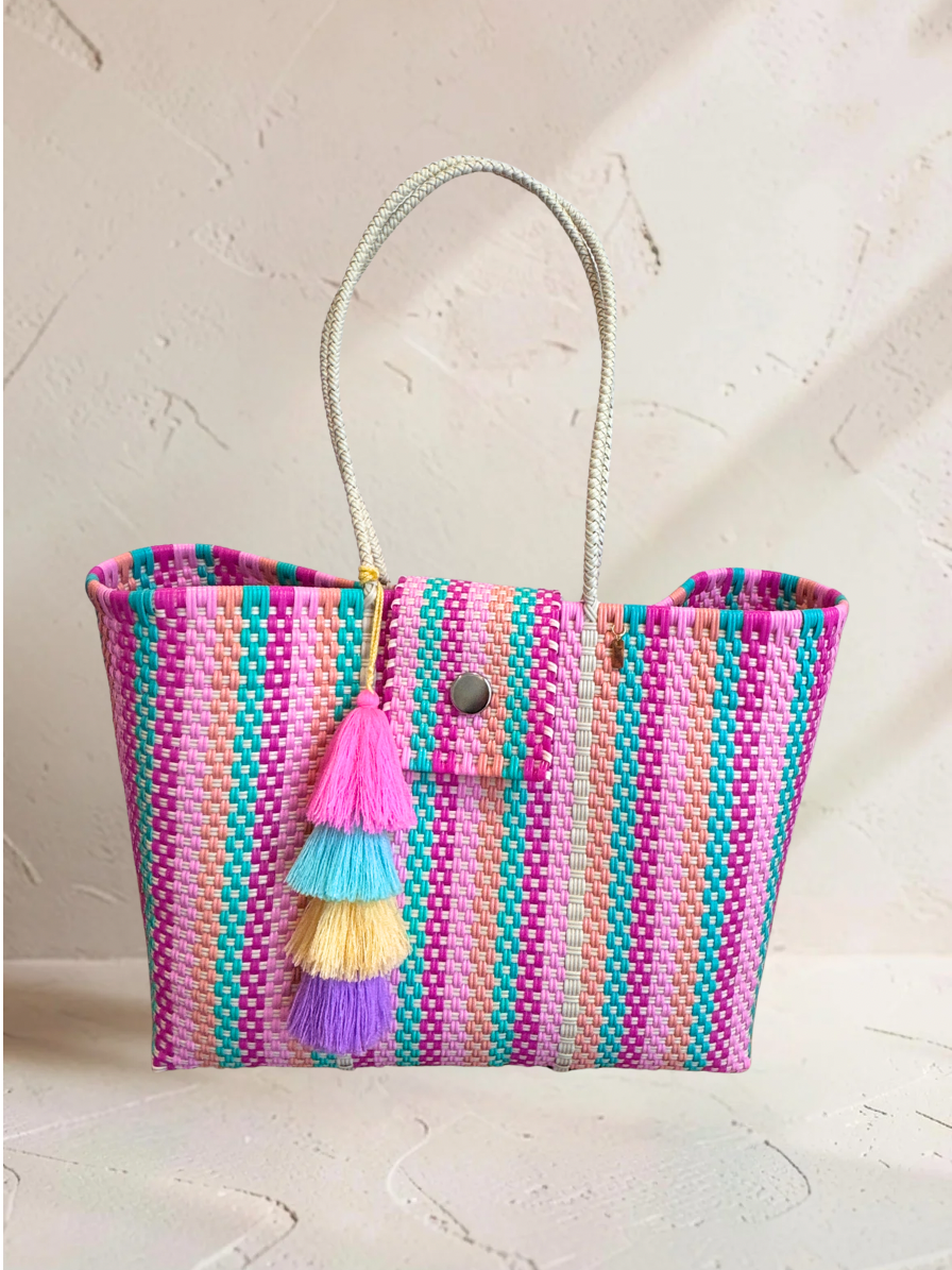 Playa Grande Tote  | Fiesta Stripe