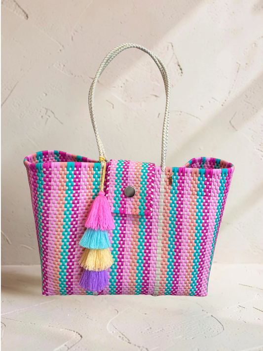 Playa Grande Tote  | Fiesta Stripe