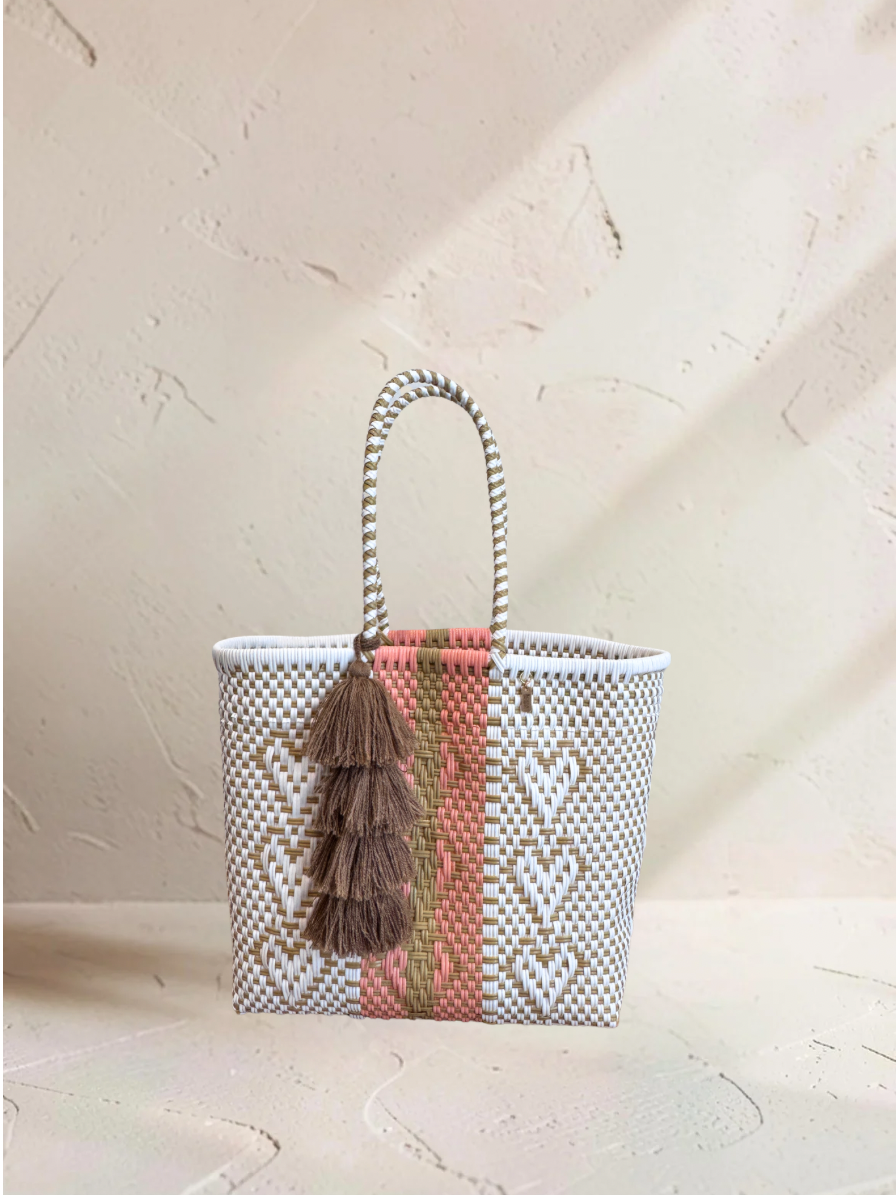 Classic Tote | Peach Sand Hearts