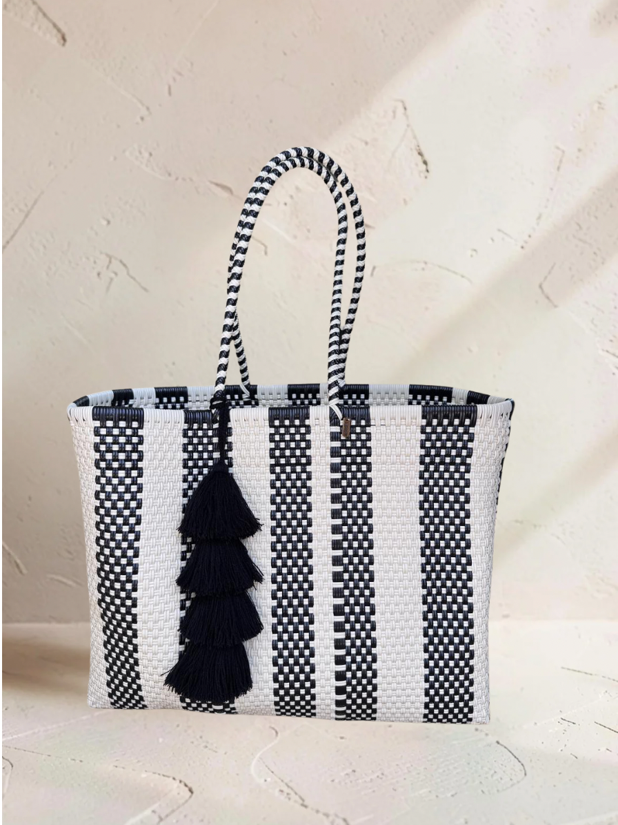 Playa Grande Tote  | Onyx and Bone Camino Stripe