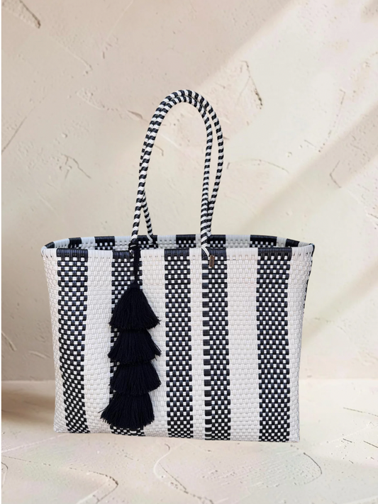 Playa Grande Tote  | Onyx and Bone Camino Stripe