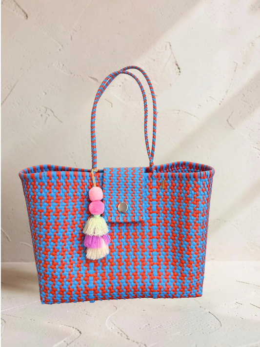 Playa Grande Tote | Sunset Azul Geometric